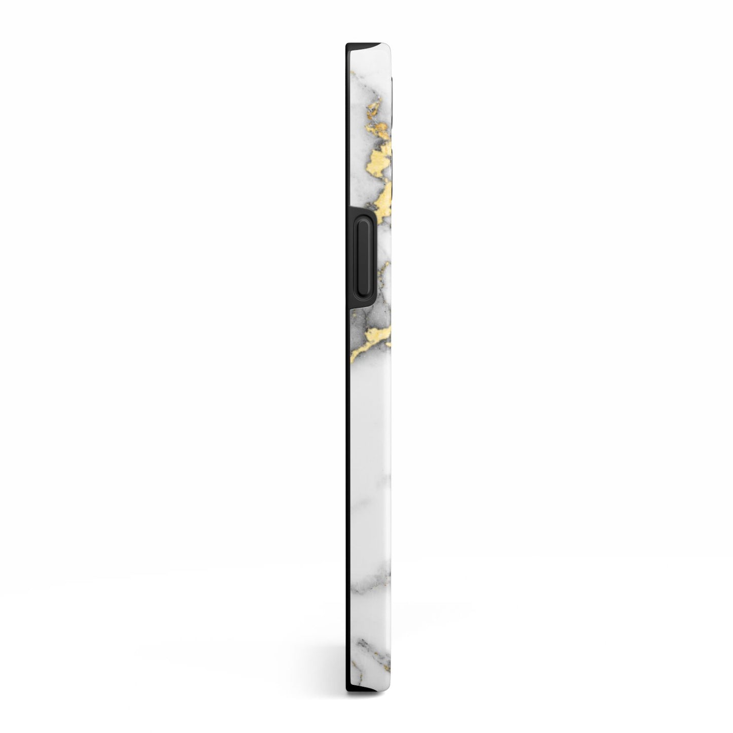 Personalised White Gold Marble Name iPhone 13 Pro Max Side Image 3D Tough Case