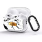Personalised White Gold Swirl Marble AirPods Pro Glitter Case Side Image