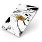 Personalised White Gold Swirl Marble Apple iPad Case on Silver iPad Side View