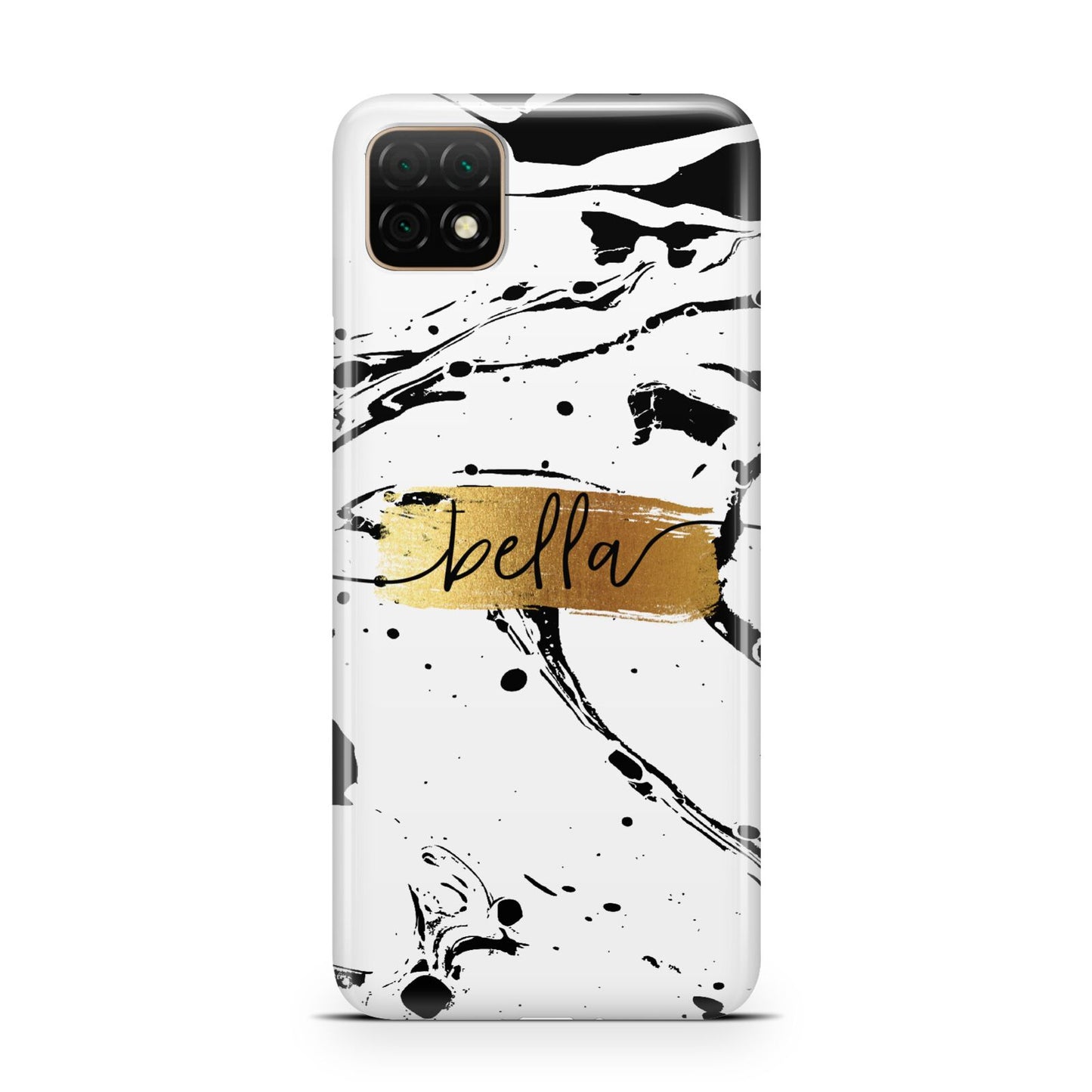 Personalised White Gold Swirl Marble Huawei Enjoy 20 Phone Case