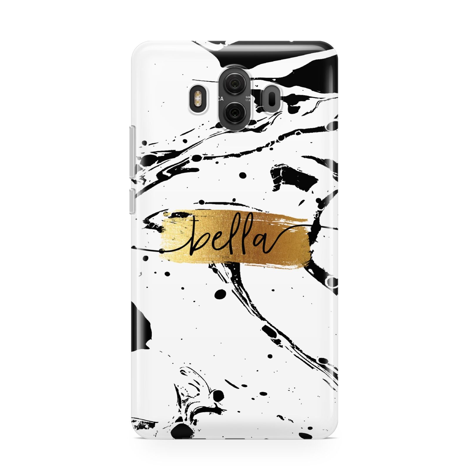 Personalised White Gold Swirl Marble Huawei Mate 10 Protective Phone Case