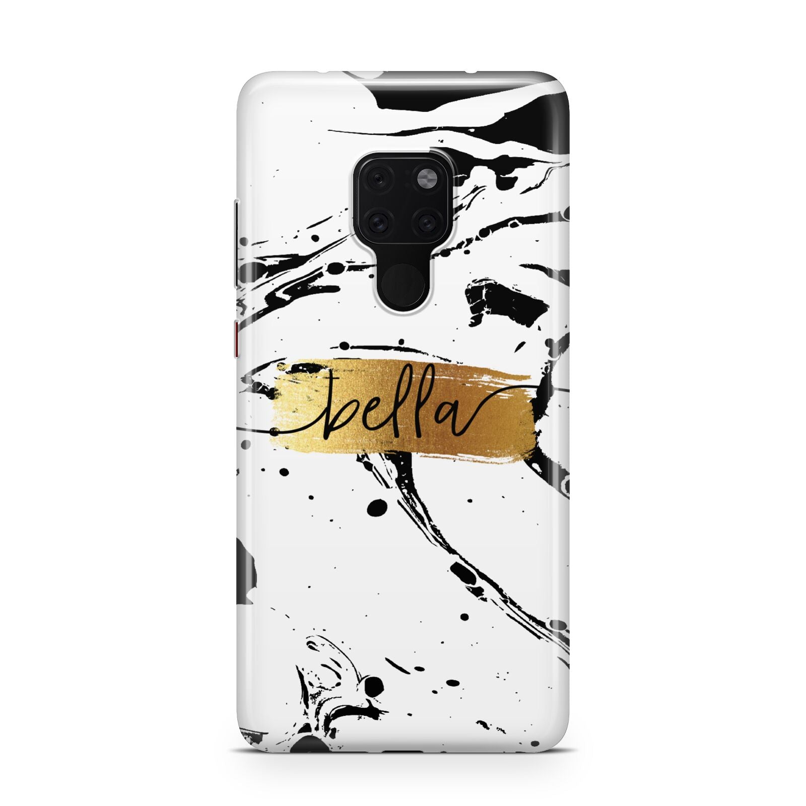 Personalised White Gold Swirl Marble Huawei Mate 20 Phone Case