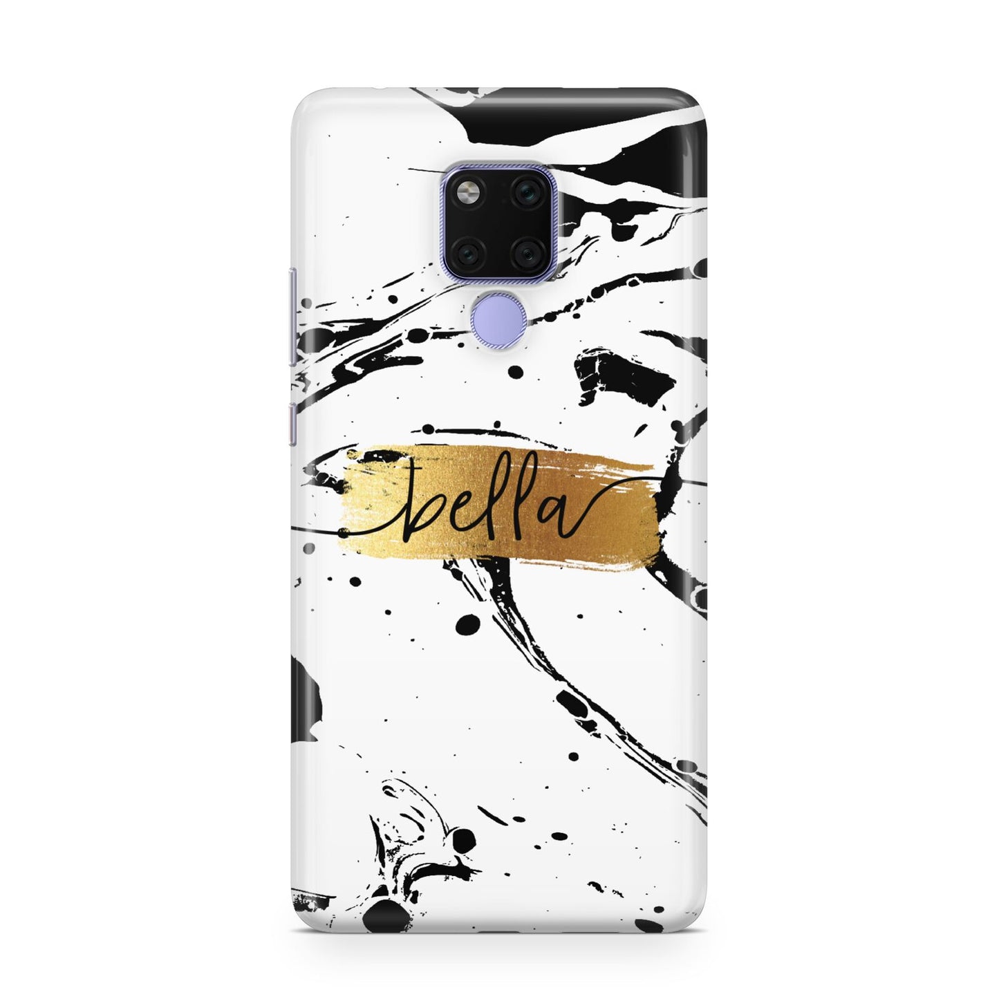 Personalised White Gold Swirl Marble Huawei Mate 20X Phone Case