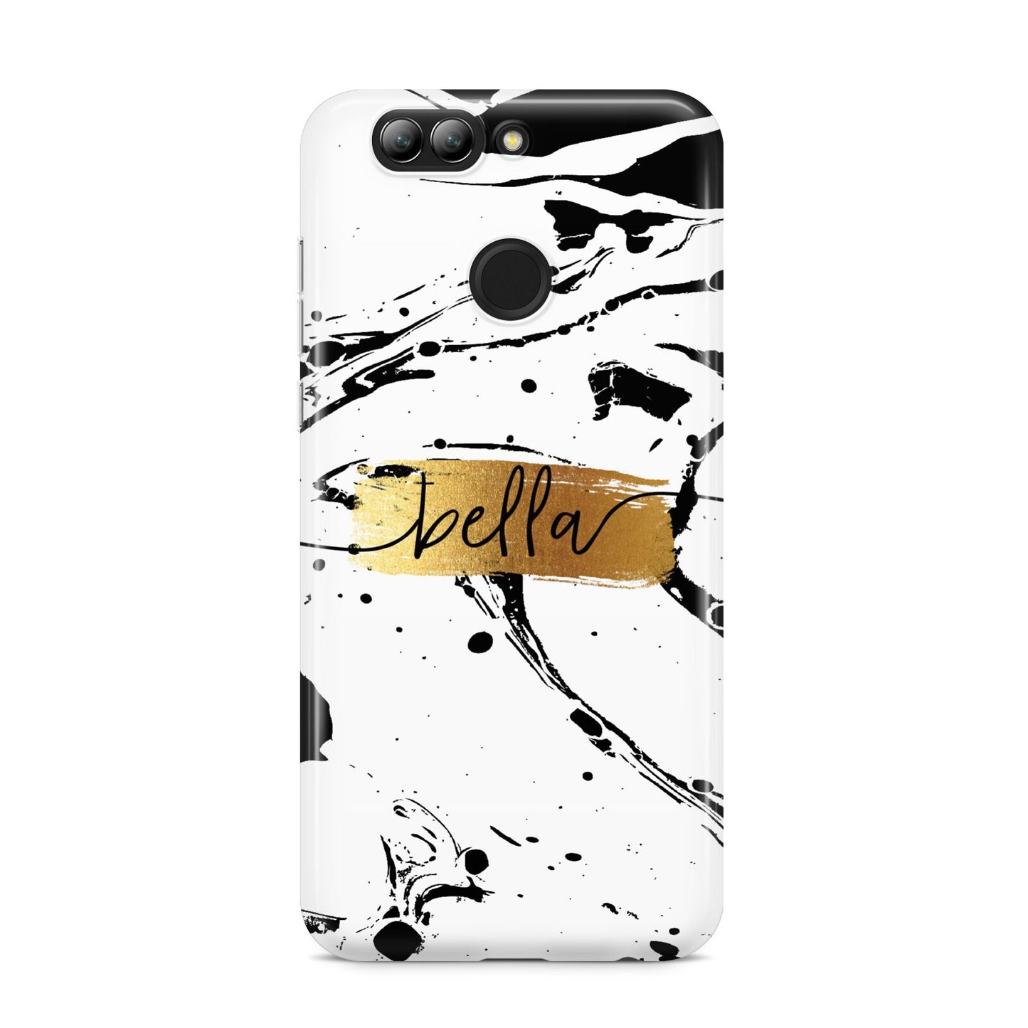 Personalised White Gold Swirl Marble Huawei Nova 2s Phone Case