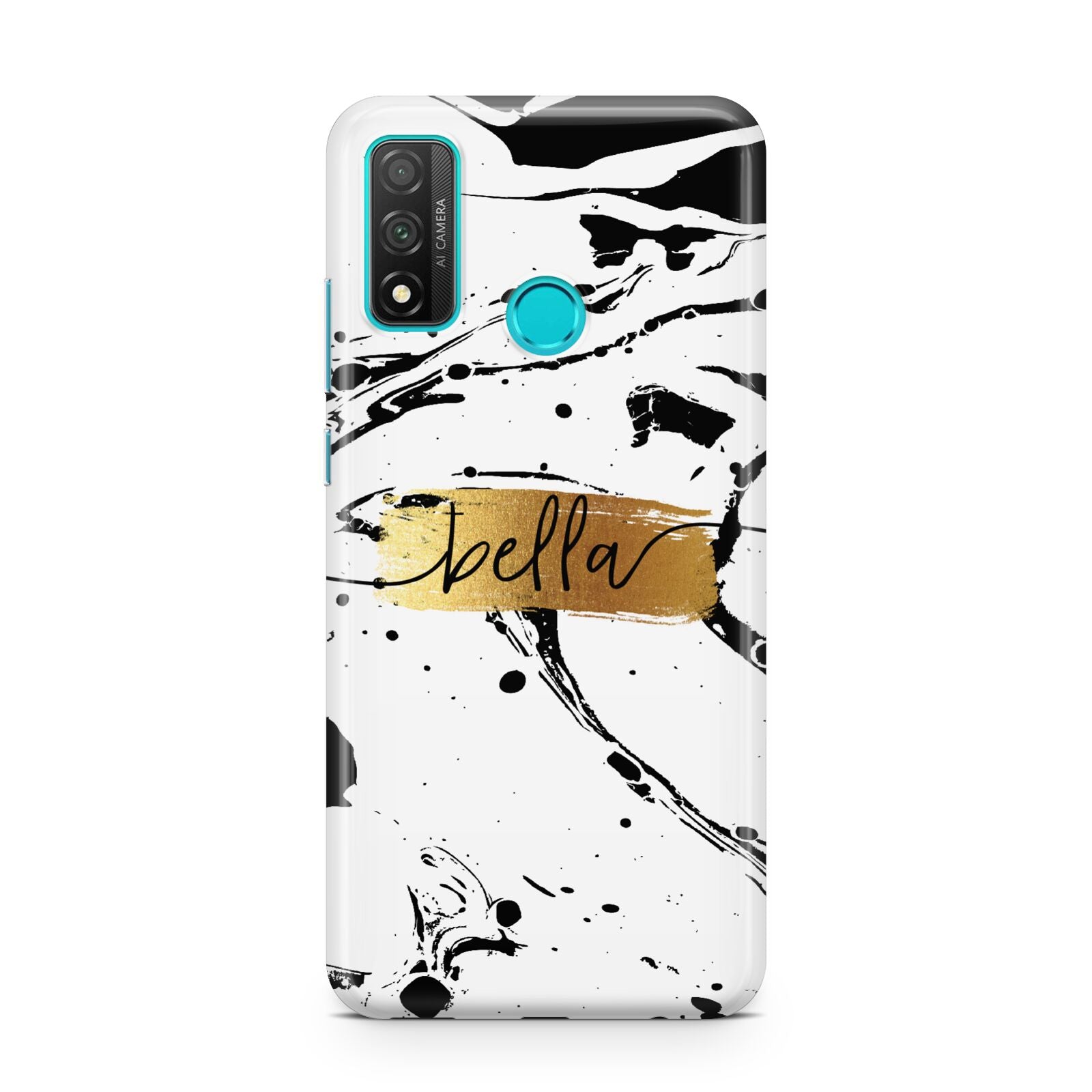 Personalised White Gold Swirl Marble Huawei P Smart 2020