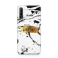 Personalised White Gold Swirl Marble Huawei P Smart Pro 2019
