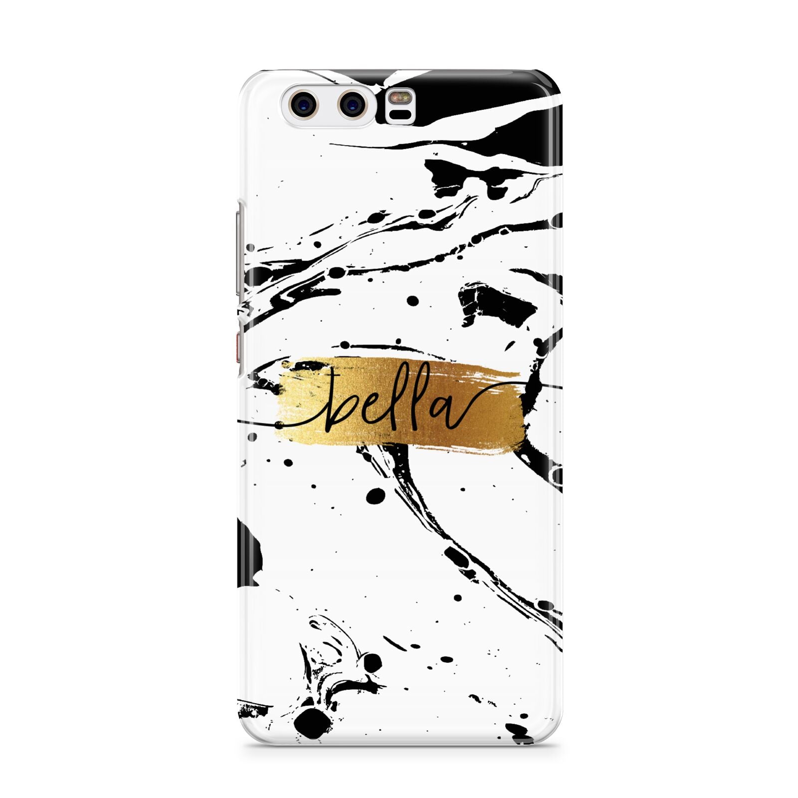 Personalised White Gold Swirl Marble Huawei P10 Phone Case