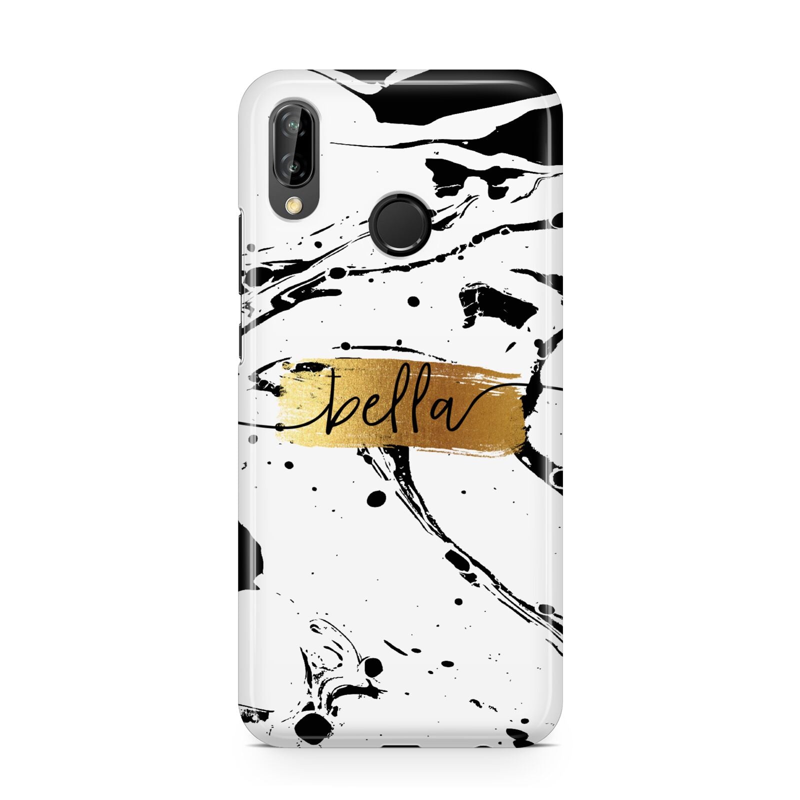 Personalised White Gold Swirl Marble Huawei P20 Lite Phone Case
