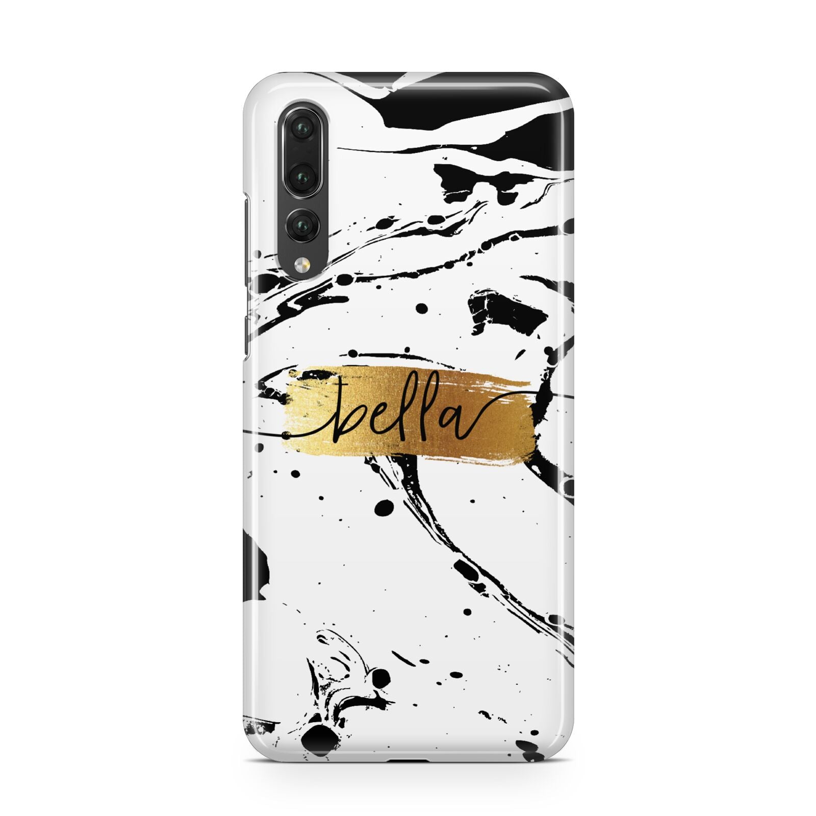 Personalised White Gold Swirl Marble Huawei P20 Pro Phone Case