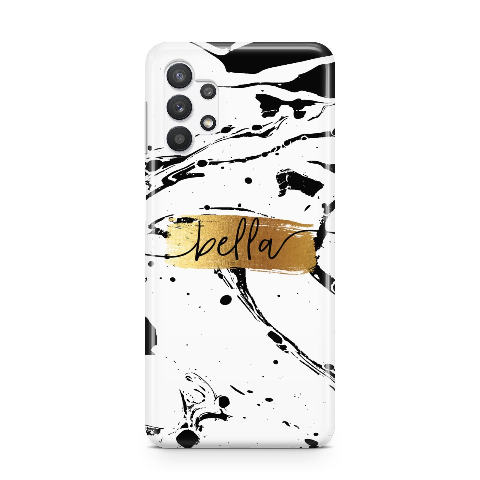 Personalised White Gold Swirl Marble Samsung A32 5G Case