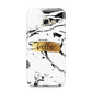 Personalised White Gold Swirl Marble Samsung Galaxy A3 2017 Case on gold phone