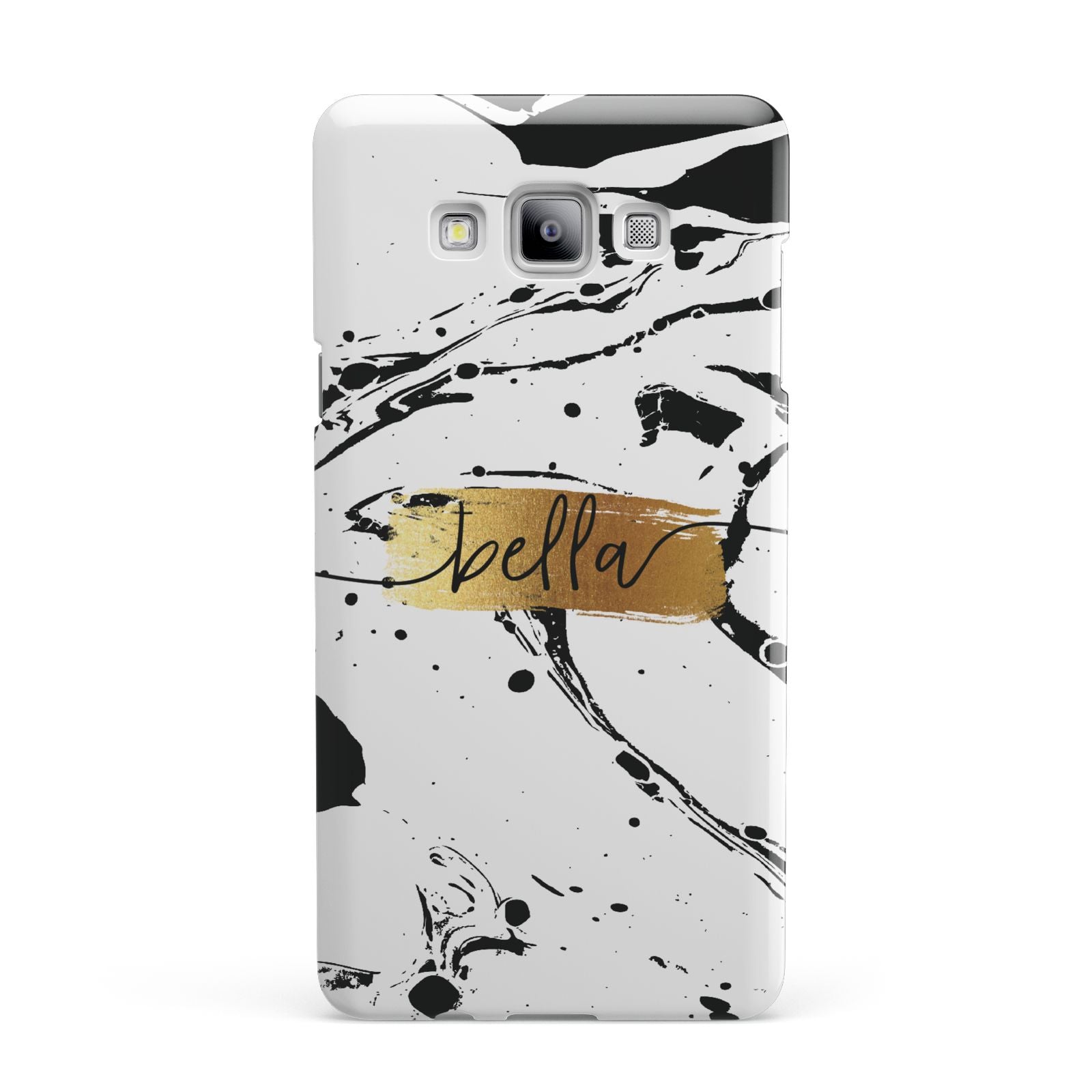 Personalised White Gold Swirl Marble Samsung Galaxy A7 2015 Case