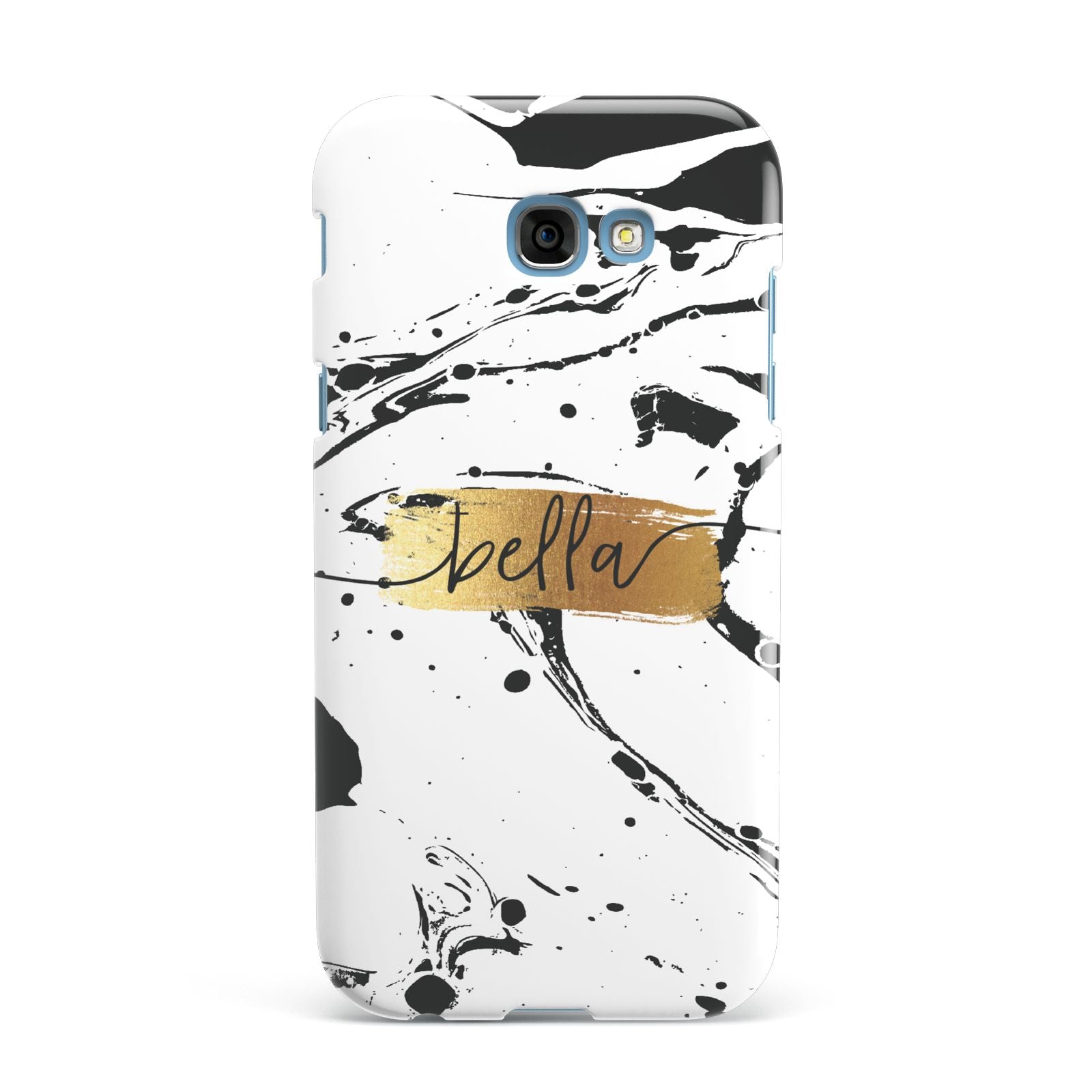 Personalised White Gold Swirl Marble Samsung Galaxy A7 2017 Case