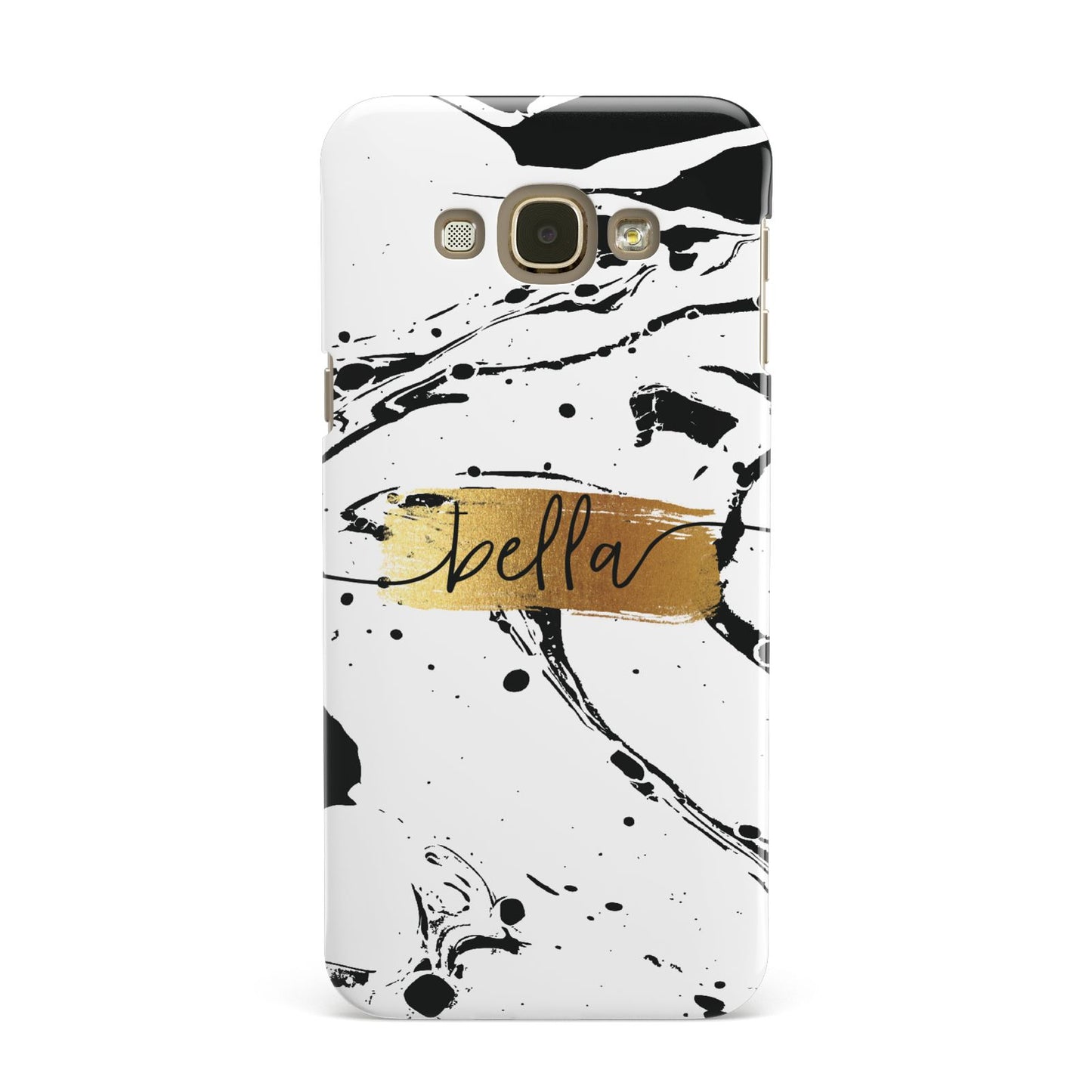 Personalised White Gold Swirl Marble Samsung Galaxy A8 Case