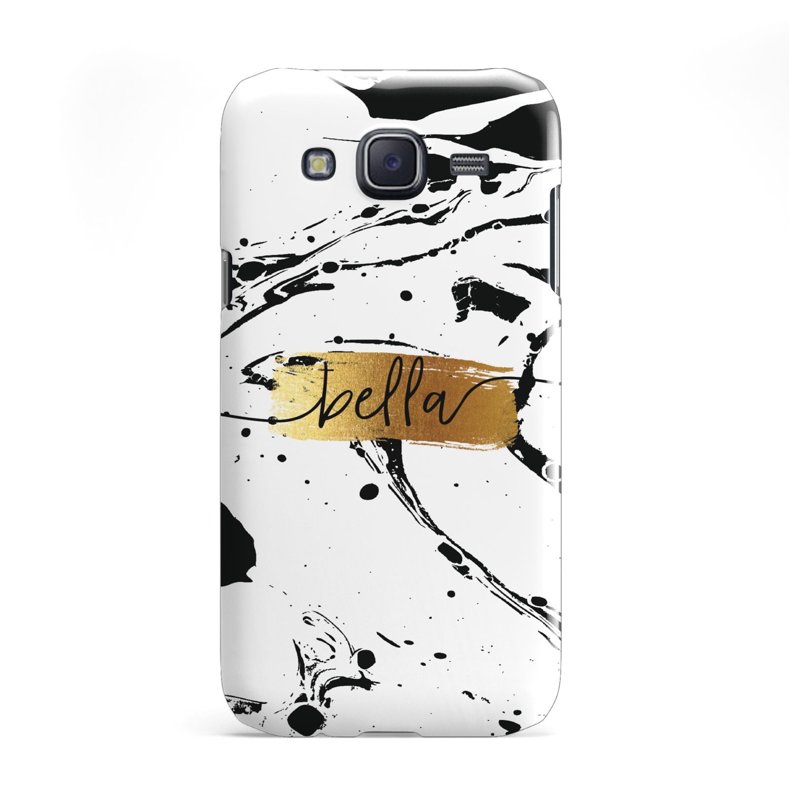 Personalised White Gold Swirl Marble Samsung Galaxy J5 Case