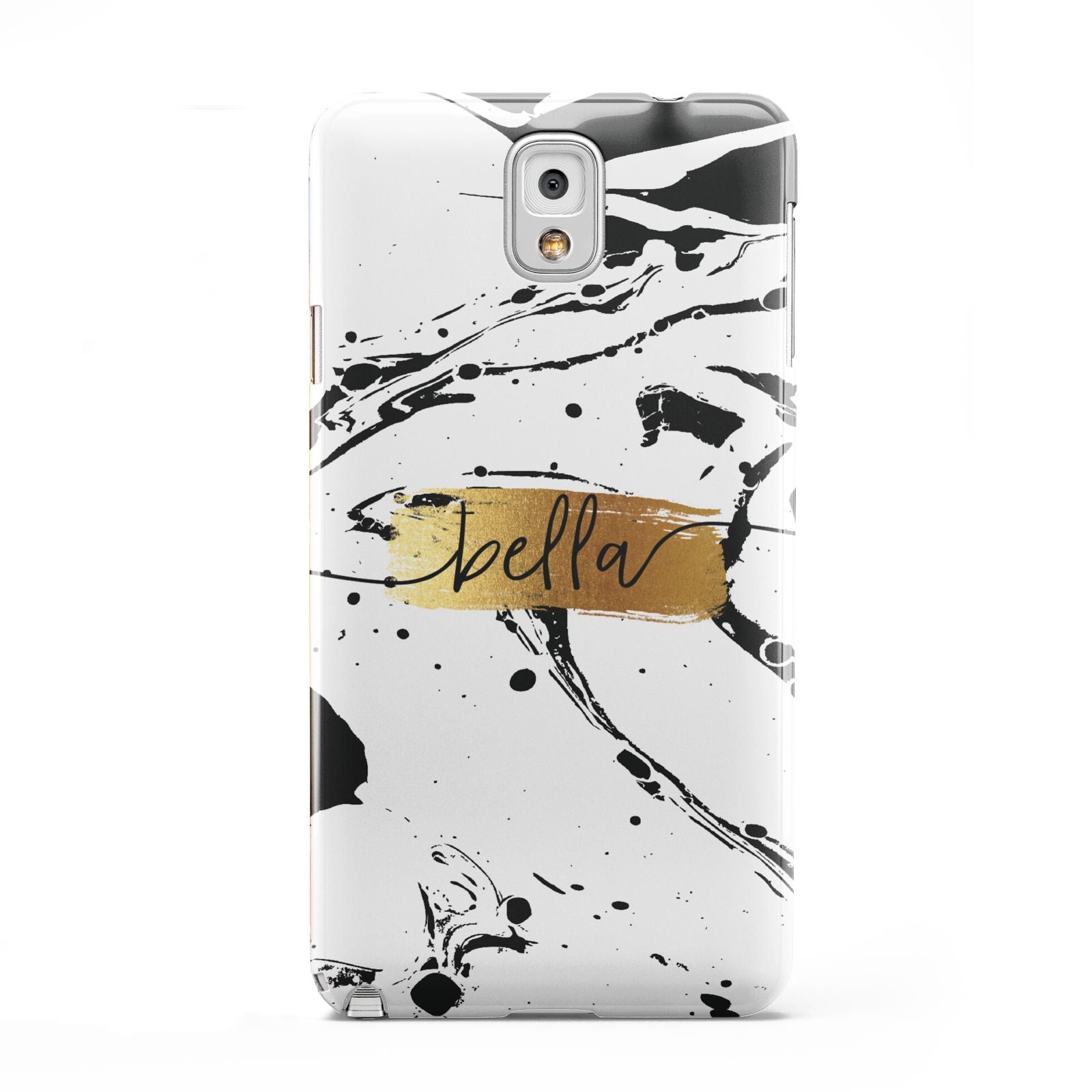 Personalised White Gold Swirl Marble Samsung Galaxy Note 3 Case