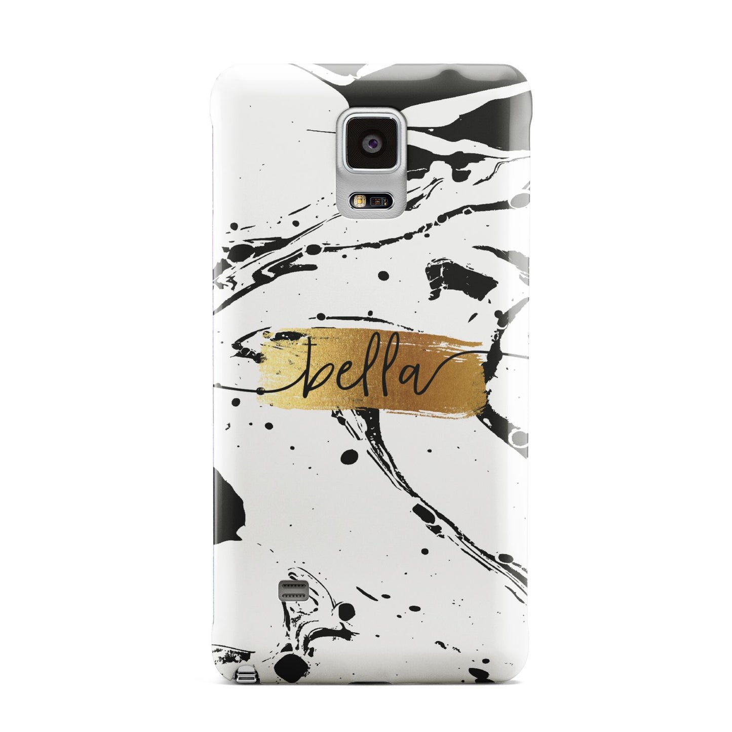 Personalised White Gold Swirl Marble Samsung Galaxy Note 4 Case