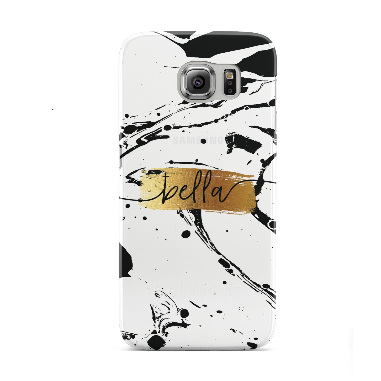 Personalised White Gold Swirl Marble Samsung Galaxy S6 Case