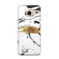 Personalised White Gold Swirl Marble Samsung Galaxy S8 Plus Case