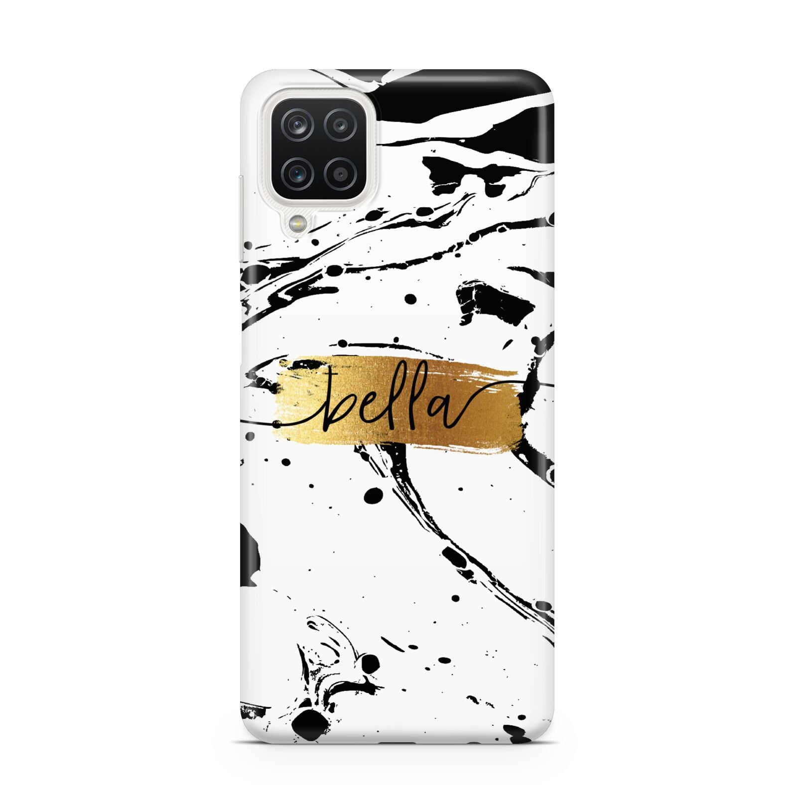 Personalised White Gold Swirl Marble Samsung M12 Case