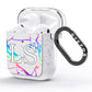 Personalised White Holographic Marble Initials AirPods Glitter Case Side Image