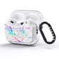 Personalised White Holographic Marble Initials AirPods Pro Glitter Case Side Image