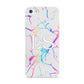 Personalised White Holographic Marble Initials Apple iPhone 5 Case