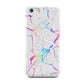 Personalised White Holographic Marble Initials Apple iPhone 5c Case