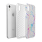 Personalised White Holographic Marble Initials Apple iPhone XR White 3D Tough Case Expanded view