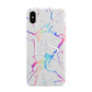 Personalised White Holographic Marble Initials Apple iPhone Xs Max 3D Tough Case