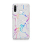 Personalised White Holographic Marble Initials Huawei P30 Lite Phone Case