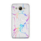 Personalised White Holographic Marble Initials Huawei Y3 2017