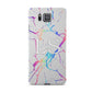 Personalised White Holographic Marble Initials Samsung Galaxy Alpha Case