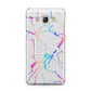 Personalised White Holographic Marble Initials Samsung Galaxy J5 2016 Case