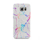 Personalised White Holographic Marble Initials Samsung Galaxy S6 Case