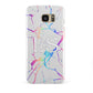 Personalised White Holographic Marble Initials Samsung Galaxy S7 Edge Case