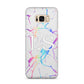 Personalised White Holographic Marble Initials Samsung Galaxy S8 Plus Case