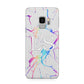Personalised White Holographic Marble Initials Samsung Galaxy S9 Case