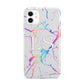 Personalised White Holographic Marble Initials iPhone 11 3D Tough Case
