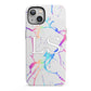 Personalised White Holographic Marble Initials iPhone 13 Full Wrap 3D Tough Case