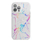 Personalised White Holographic Marble Initials iPhone 13 Pro Max TPU Impact Case with White Edges