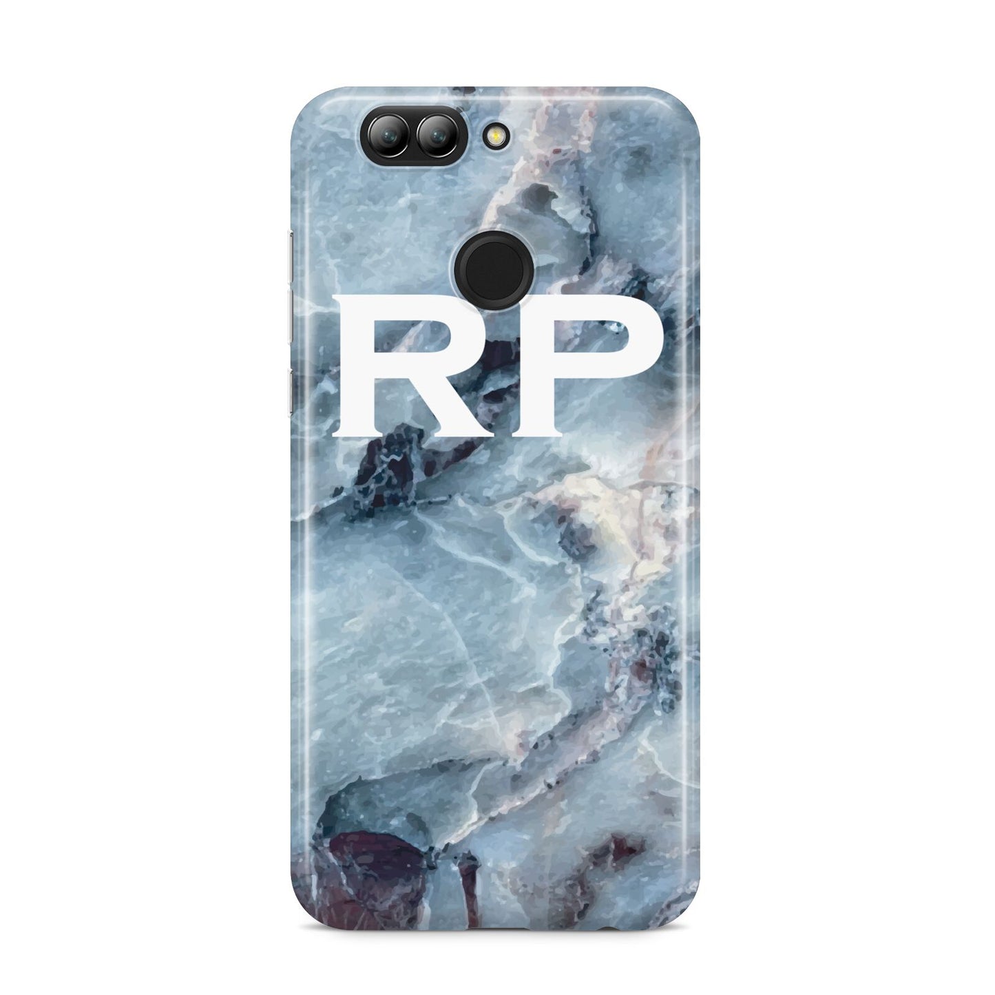 Personalised White Initials Marble Huawei Nova 2s Phone Case