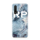 Personalised White Initials Marble Huawei Nova 6 Phone Case
