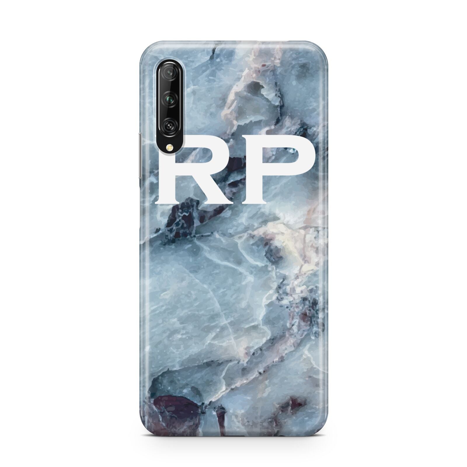 Personalised White Initials Marble Huawei P Smart Pro 2019