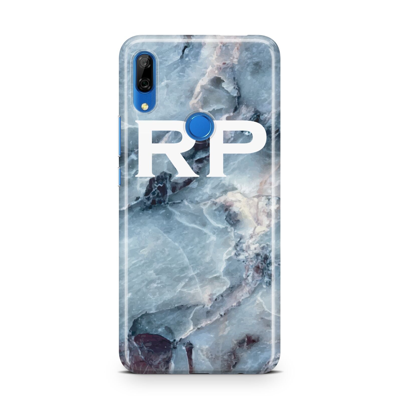 Personalised White Initials Marble Huawei P Smart Z