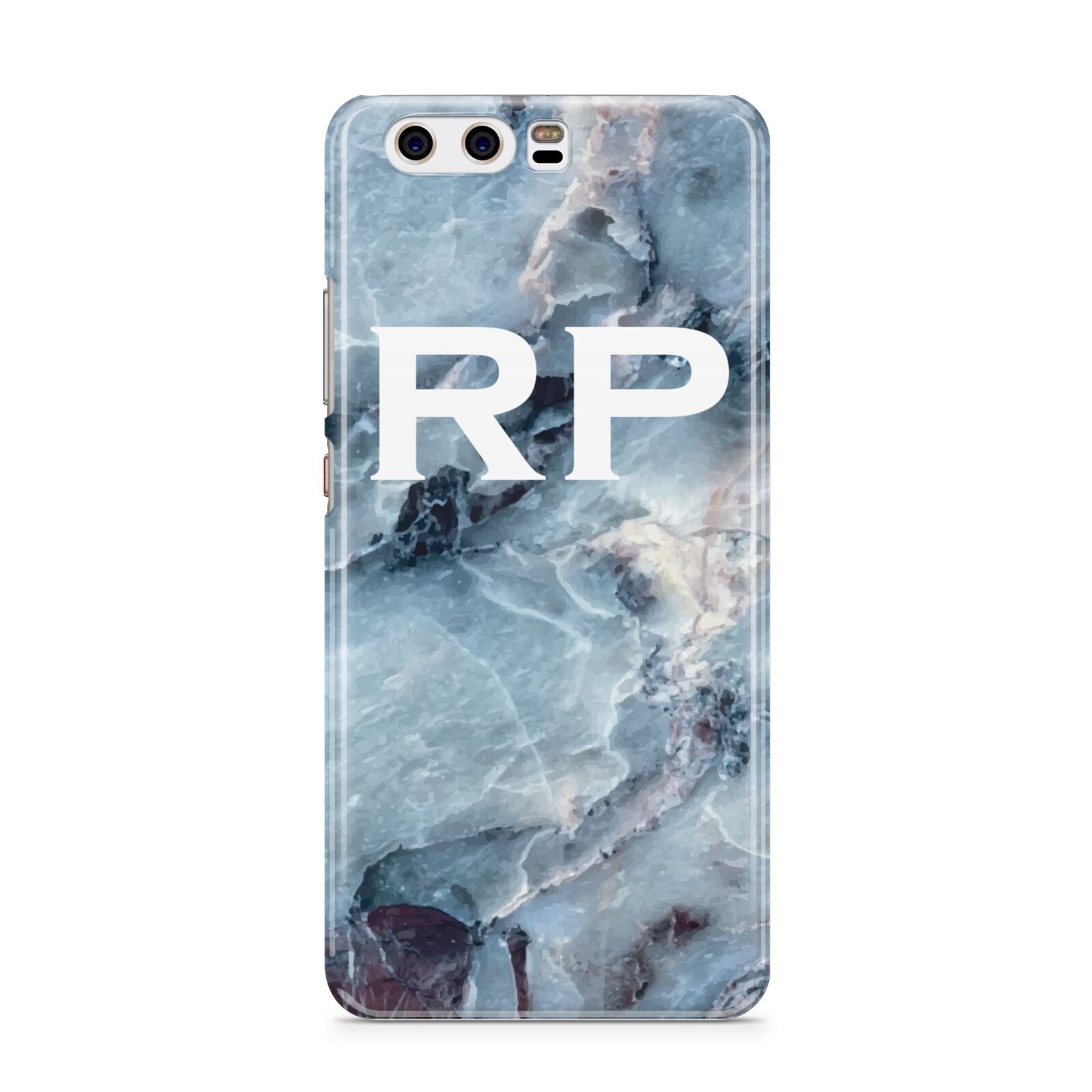 Personalised White Initials Marble Huawei P10 Phone Case