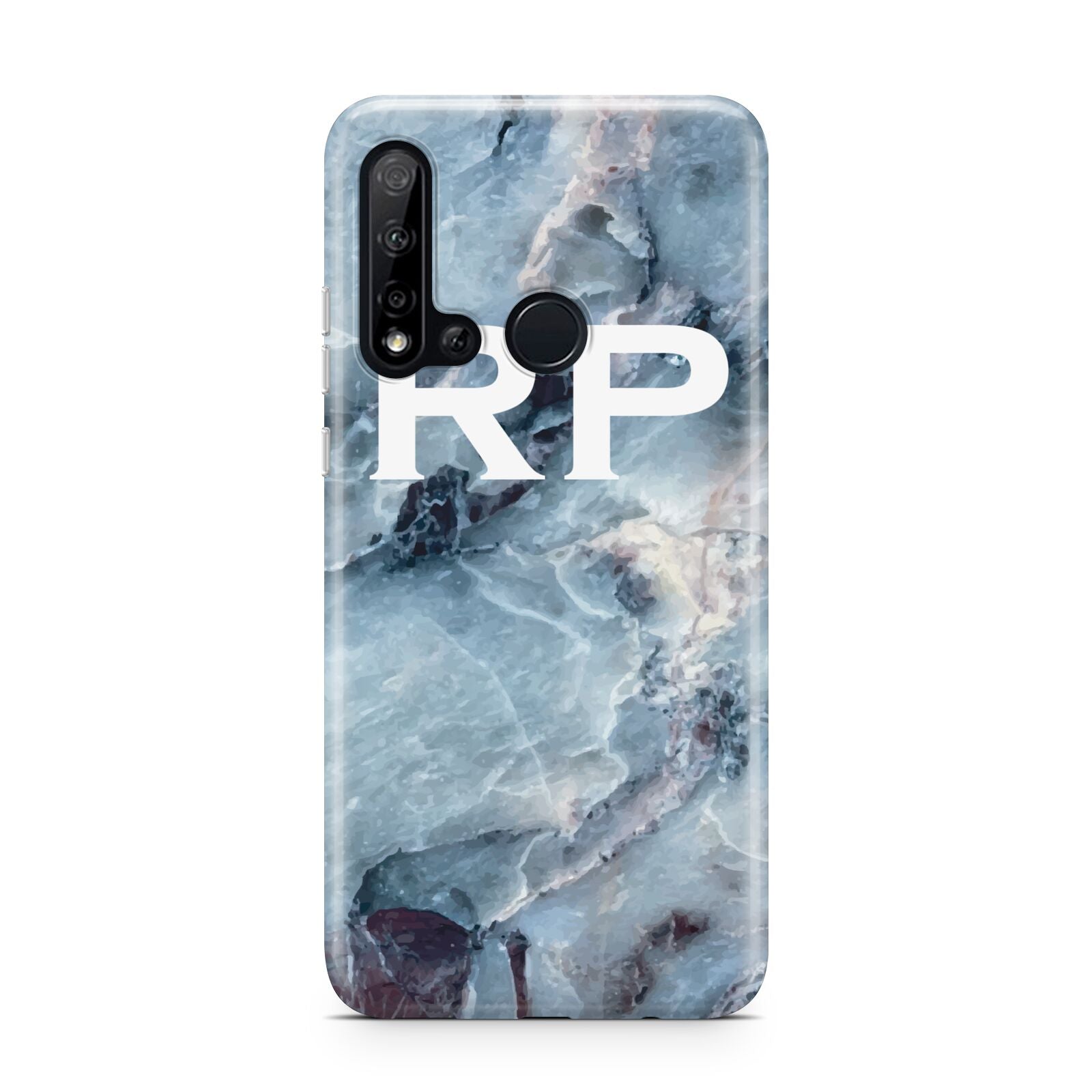 Personalised White Initials Marble Huawei P20 Lite 5G Phone Case