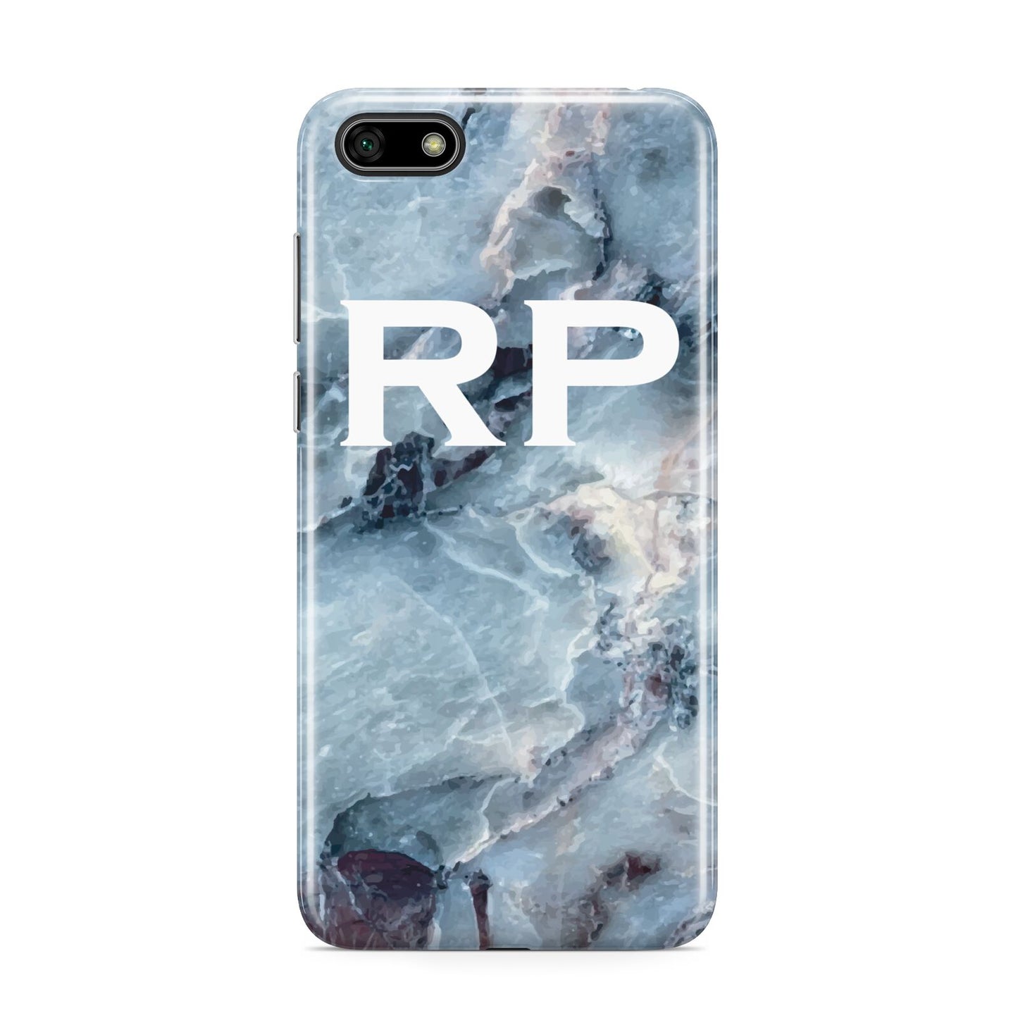 Personalised White Initials Marble Huawei Y5 Prime 2018 Phone Case