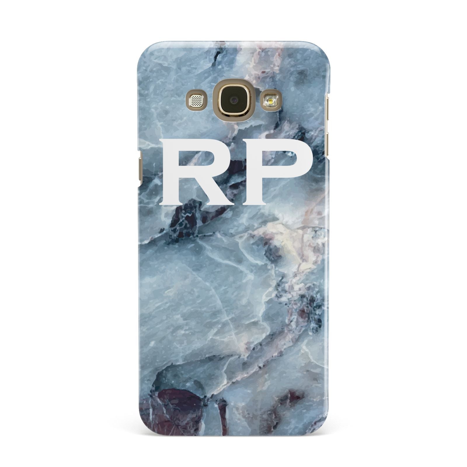 Personalised White Initials Marble Samsung Galaxy A8 Case
