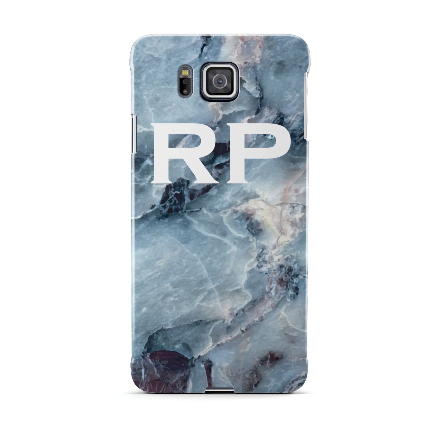 Personalised White Initials Marble Samsung Galaxy Alpha Case